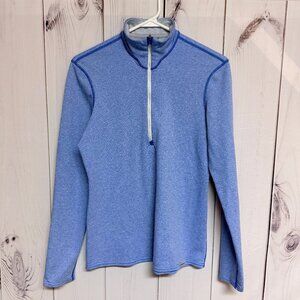 Patagonia Women’s Capilene‎ 3 Midweight 1/4 Zip Medium Blue Stripe EUC